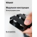 Volundr Органайзер проводов под стол магнитный, разборный, ABS-пластик, 45 секций 60x20 мм, длина 1320 мм, простая установка, танковая цепь, Белый